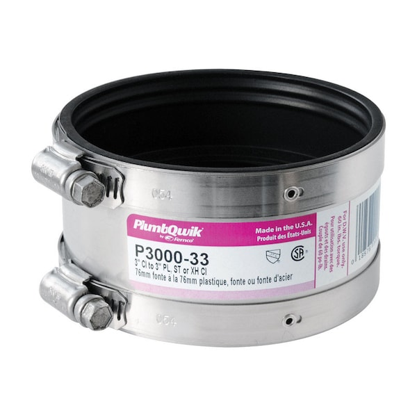 Fernco COUPLING SHIELDED 3"" P300033 Zoro